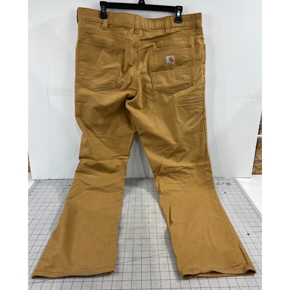 Carhartt Mens Relaxed Fit Duck Work Pants 36x34 Brown Durable Cotton BN2517-M - Picture 7 of 8